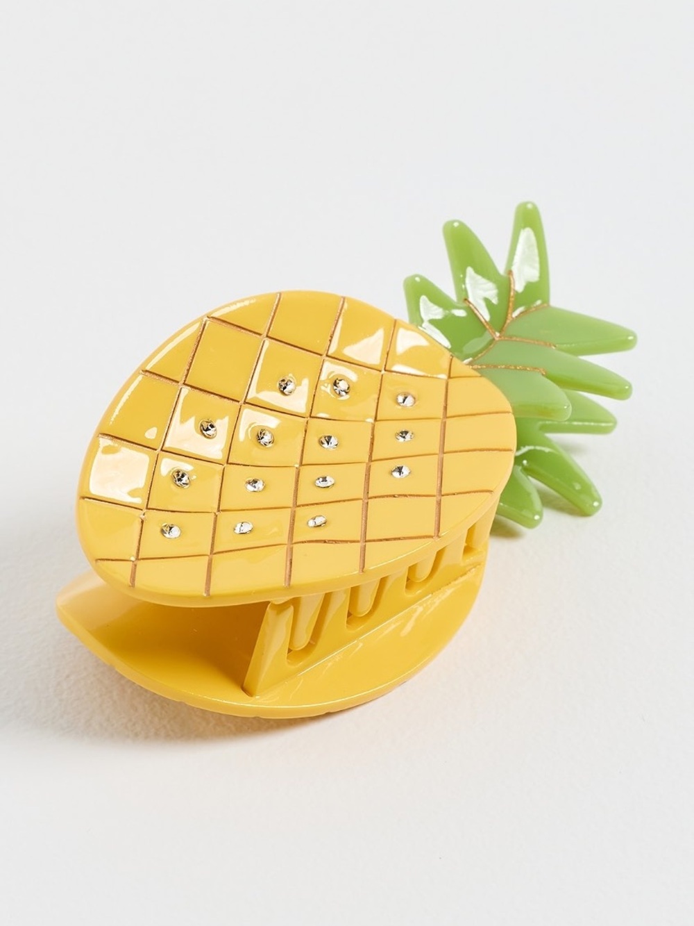 Adina Eden Rhinestone Accented Pineapple Claw Clip